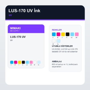 Malzeme Iste Lus 170 Uv Ink ink visual